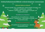 Godziny otwarcia Biblioteki Publicznej Gminy i Miasta Zduny oraz filii w Baszkowie i Konarzewie 