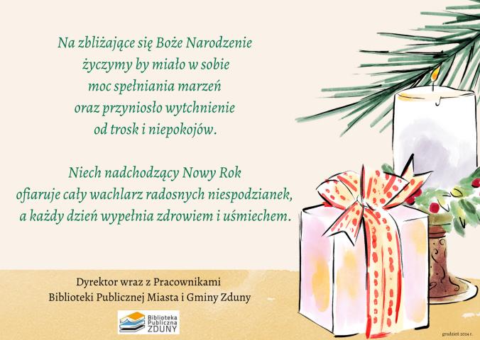 Z okazji zbliżających się świąt...