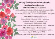 Godziny otwarcia biblioteki